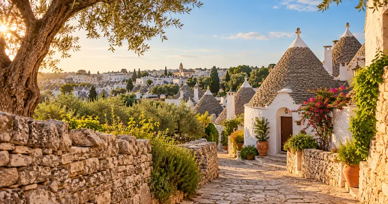 trulli di Alberobello e paesaggio pugliese - Puglia